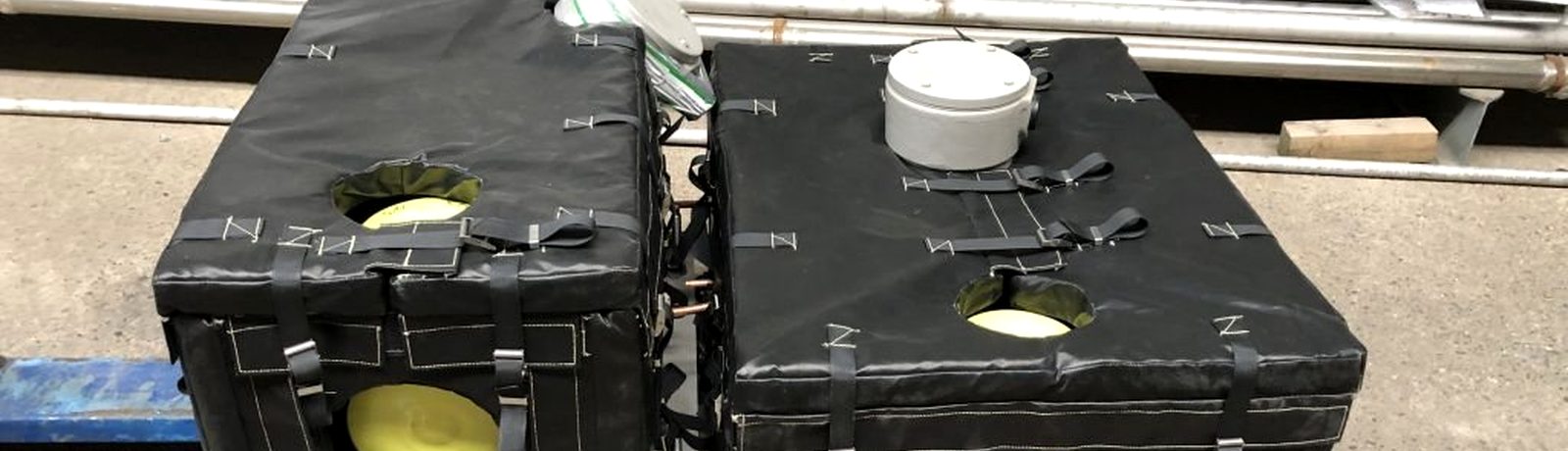 Textile Lärmdämmhauben für Aggregate – abnehmbare Schallschutzhauben von Miftari Dämm-Flex